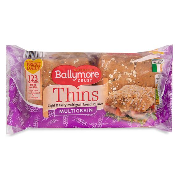 Multigrain Sandwich Thins 250g 6 Pack Ballymore Crust